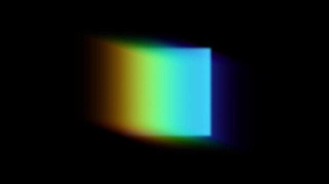 Holographic Geometric Prism Refracting Rainbow Light: 80s Retro Synthwave Abstract Loop. High quality 4k footage