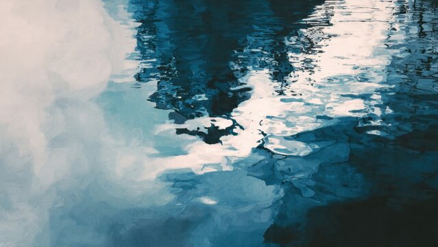 Reflections on Calm Water Surface