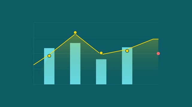 chart bar and line point animation 