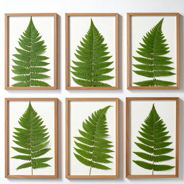 Fern fronds framed display