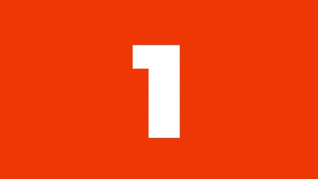 Bold kinetic countdown timer with vibrant solid color shift background and modern chunky typography for short form video intro