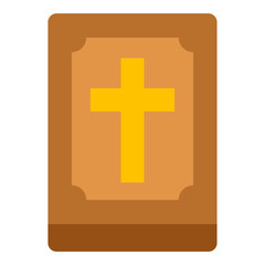 Fototapeta premium Holy Bible Christian Flat Icon Illustration