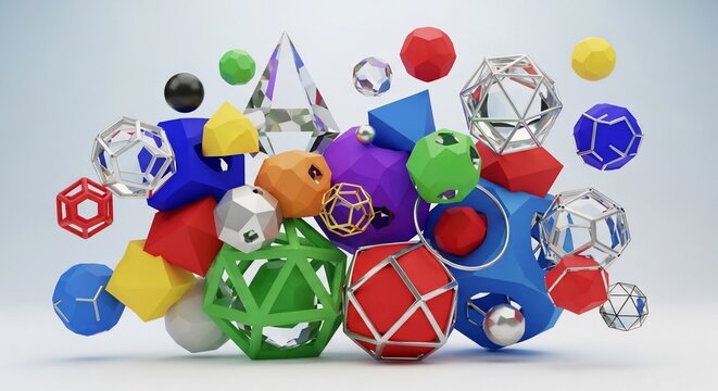 Geometric shapes abstract illustration