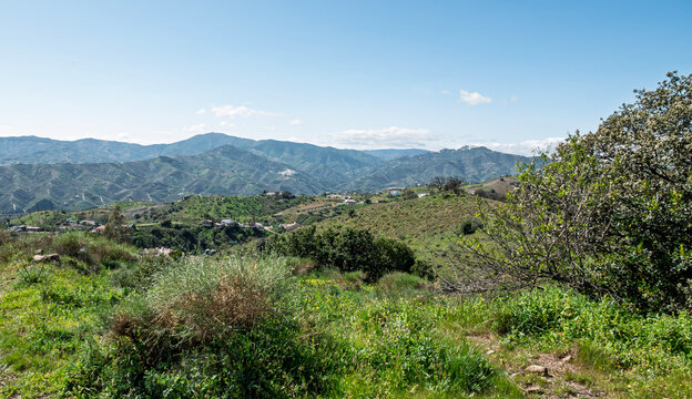 H&uuml;gellandschaft in der Region Axarqu&iacute;a, Andalusien
