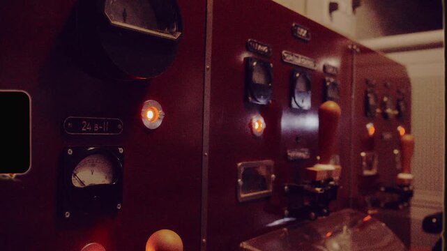 Vintage soviet era electrical control panel board