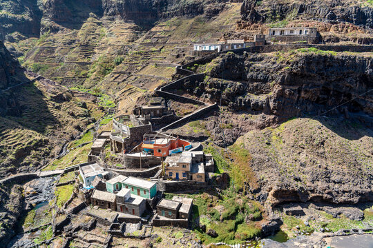 Aldeia do Corvo on the trail between Ponta do Sol and Cruzinha, Vale de Paul, Santo Ant&atilde;o Island, Cape Verde.