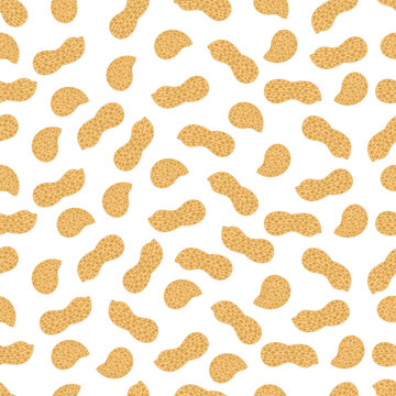 Peanut seamless pattern background for packaging. Peanuts pattern theme