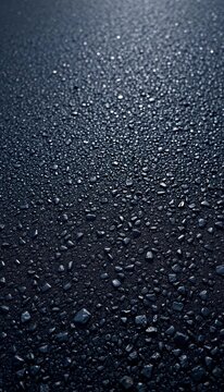 Close-up of smooth, black asphalt road, showing subtle grain and reflective quality under light, industrial surface,  abstract,  grain