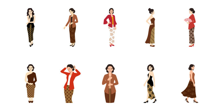 Indonesian Women in Traditional Kebaya