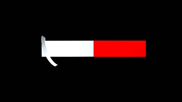 vector motion graphic banner ribbon reveal effect blank text with alpha channel