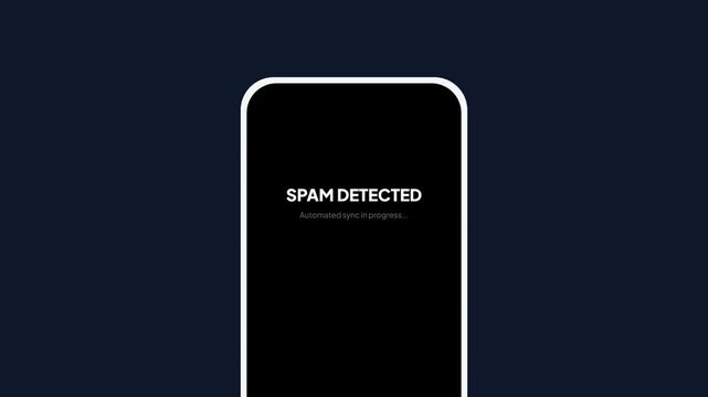 Inbox Full Warning with Falling Envelopes and Storage Limit Alert on Mobile Animation 4K