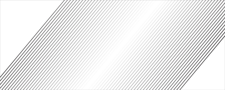 Tekstur gradasi halfton baris miring. Latar belakang gradien strip diagonal memudar. Latar belakang pola hitam serong. Kertas dinding garis paralel tipis menghilang untuk overlay