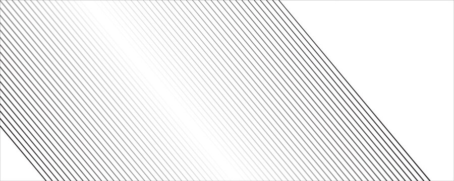 Tekstur gradasi halfton baris miring. Latar belakang gradien strip diagonal memudar. Latar belakang pola hitam serong. Kertas dinding garis paralel tipis menghilang untuk overlay