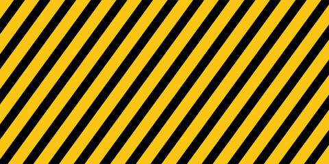 Horizontal and crossed caution tapes with black and yellow chevron print. Warn borders in construction work zone or criminal scene. Hazard, risk, emergency or stop signs.