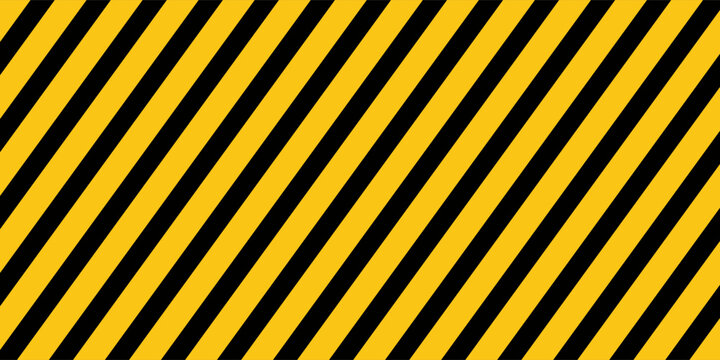 Horizontal and crossed caution tapes with black and yellow chevron print. Warn borders in construction work zone or criminal scene. Hazard, risk, emergency or stop signs.
