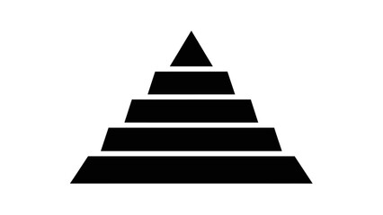 Fototapeta premium Five Level Pyramid Diagram Icon