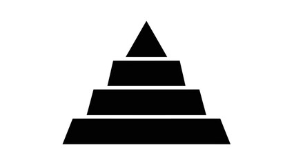 Fototapeta premium Black Segmented Pyramid Infographic Icon