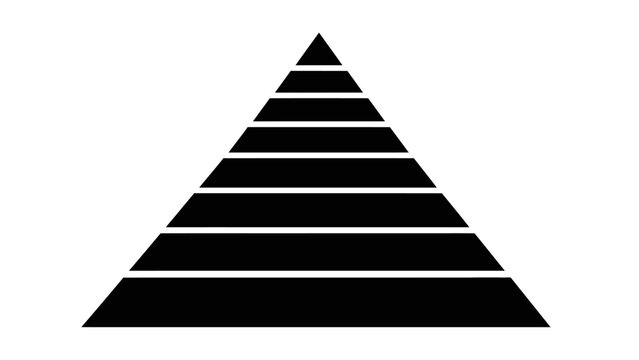 Segmented Black Pyramid Diagram Infographic Element