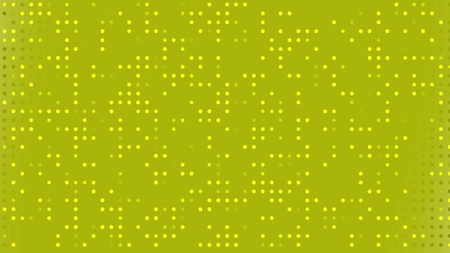Hi tech motion graphic background with glowing yellow digital dots