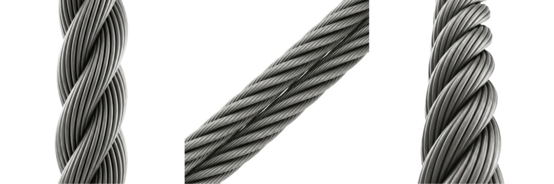 Heavy Duty Steel Wire Rope Cable Transparent PNG Industrial Braided Iron Rigging Hardware Element