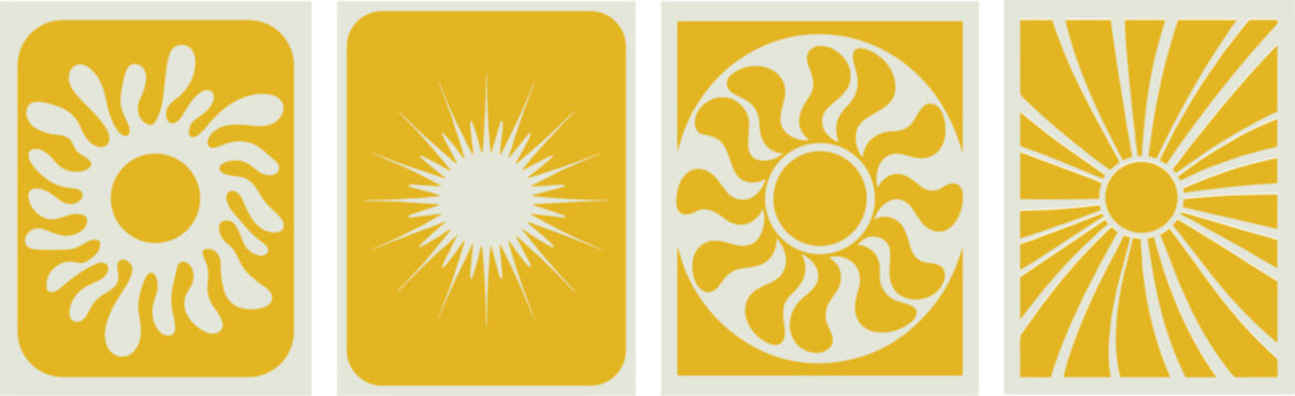 Abstract Sunburst Art Collection rays solar