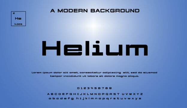 Modern block font display, showcasing advanced typography for digital interfaces and information systems with elemental inspiration