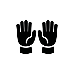 Fototapeta premium Black gloves icon