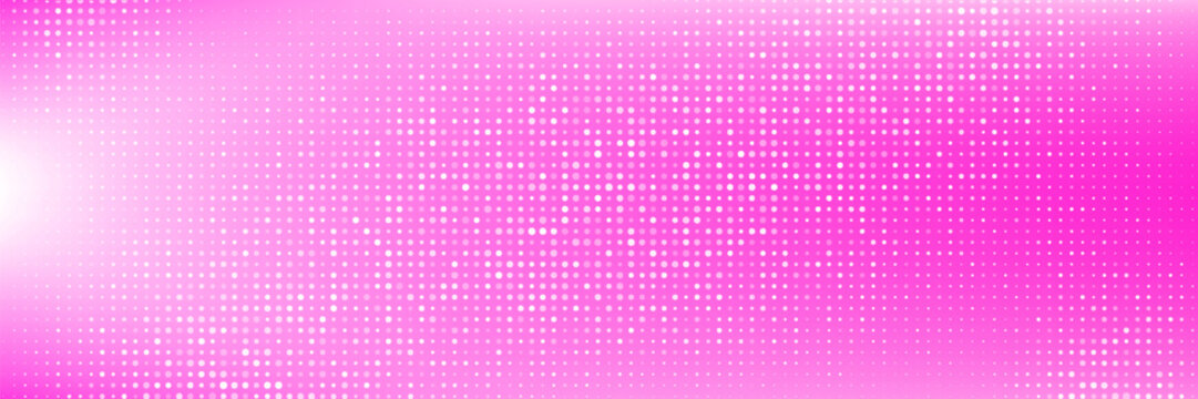 PrintaShining pink disco party pattern background. Iridescent rose sequin mosaic texture. Abstract sparkling halftone wallpaper. Pop up comic glowing glitter backdrop. Retro vector design template