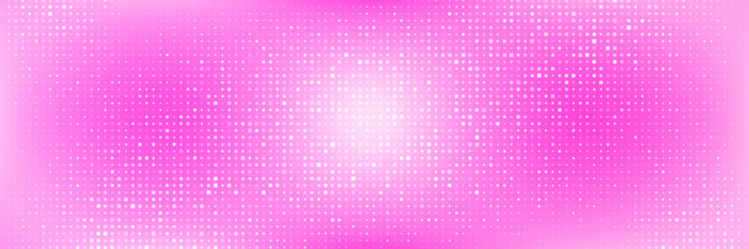 PrintaShining pink disco party pattern background. Iridescent rose sequin mosaic texture. Abstract sparkling halftone wallpaper. Pop up comic glowing glitter backdrop. Retro vector design template