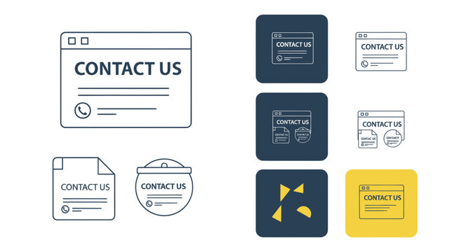 Contact Us Icons and Graphics - Web Design and Communication