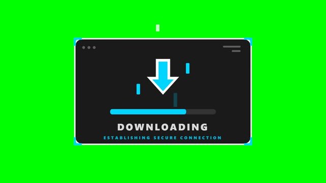 3d vector illustration of downloading web element isolated on green screen  as a business icon button for internet computer design