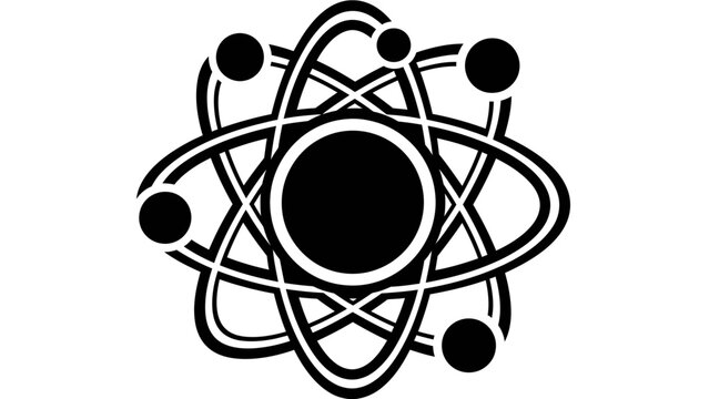Atomic Structure Icon Symbol