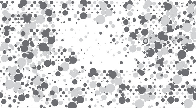 Abstract pattern of scattered gray and white circles.