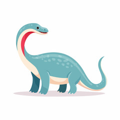 Naklejka premium Cute Blue Cartoon Dinosaur