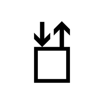 Black arrows pointing up and down.