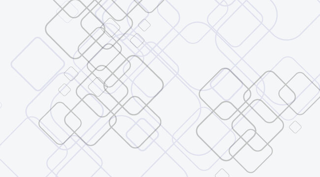 Abstract Geometric Pattern of Interconnected Rounded Squares.
