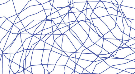 Abstract Blue Lines Intersecting on White Background. © Fitrotul