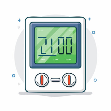 Digital Kitchen Timer with 21:00 Display