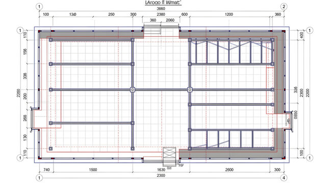 architectural blueprint detailed floor plan black lines white background construction design