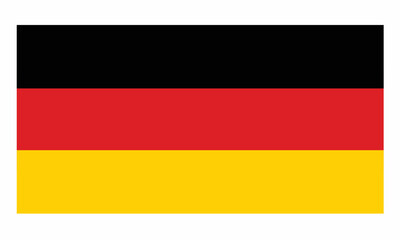 Obraz premium Official Germany Flag Vector Illustration with National Colors Black, Red, and Gold, Symbolic Deutschland National Banner for European Identity, Patriotism, and International Country Elements