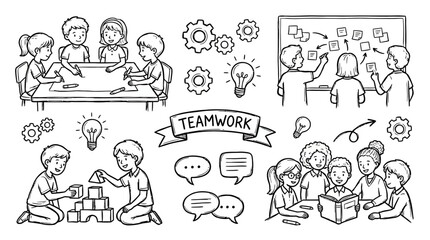 Obraz premium People working together in teamwork.