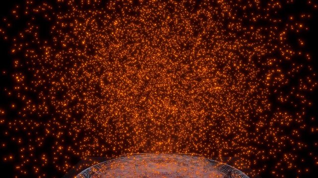 Artificial intelligence creating digital brain hologram
