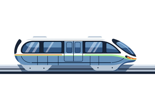 Modern Futuristic Train with Sleek Design.