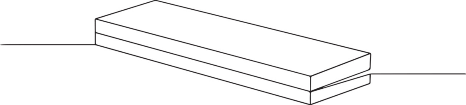 Minimalist rectangle shape, simple line art, geometric form, abstract design element