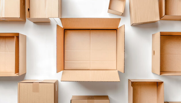 Empty Cardboard Boxes After Online Shopping Overconsumption