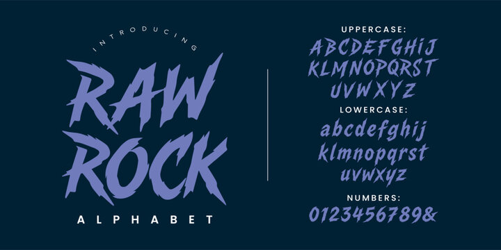 Raw Rock Aggressive Horror Metal Font for Music Band Logo Movie Poster Halloween Party Design