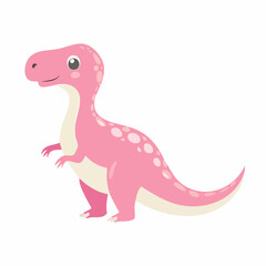 Fototapeta premium Cute Pink Dinosaur Illustration