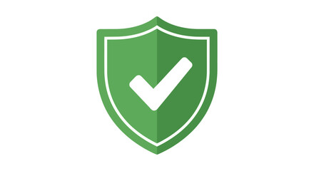 A green shield icon displays a white checkmark inside it. © uzumaki