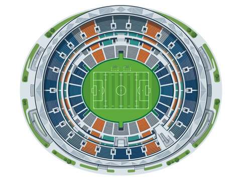 Stadium seating chart layout design.