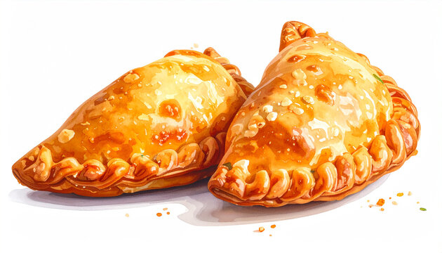 Argentine empanada isolated on white background
